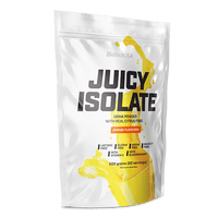 BioTechUSA Juicy Isolate è una bevanda proteica in polvere aromatizzata, con fibre alimentari, vitamina C, senza zuccheri, grassi, lattosio e glutine.