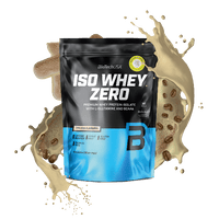 BioTechUSA Iso Whey Zero con ridotto contenuto di lattosio polvere di bevanda a base di isolato di proteine del siero di latte, senza glutine e senza zuccheri, con sapori fantastici. Il suo contenuto proteico aiuta l'aumento della massa muscolare.