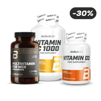Vitamin C1000 + Vitamin D3 + Multivitamin For Men from organic sources - BioTechUSA Italy