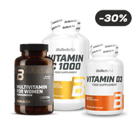 Vitamin C1000 + Vitamin D3 + Multivitamin For Women from organic sources - BioTechUSA Italy