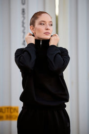 Felpa oversize da donna HARMONY con mezza zip - BioTechUSA Italy