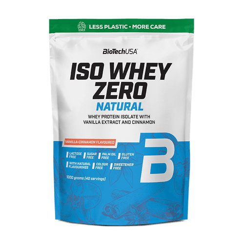 La BioTechUSA Iso Whey Zero Natural è una bevanda in polvere a base di isolato di proteine del siero del latte aromatizzata con aromi naturali e con estratto di cocco senza coloranti e dolcificanti.