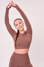 SEAMLESS LONG - SLEEVE CROP Top a maniche lunghe donna - BioTechUSA Italy