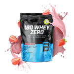 BioTechUSA Iso Whey Zero con ridotto contenuto di lattosio polvere di bevanda a base di isolato di proteine del siero di latte, senza glutine e senza zuccheri, con sapori fantastici. Il suo contenuto proteico aiuta l'aumento della massa muscolare. 