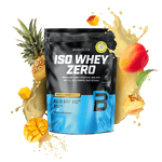 BioTechUSA Iso Whey Zero con ridotto contenuto di lattosio polvere di bevanda a base di isolato di proteine del siero di latte, senza glutine e senza zuccheri, con sapori fantastici. Il suo contenuto proteico aiuta l'aumento della massa muscolare. 