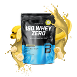 BioTechUSA Iso Whey Zero con ridotto contenuto di lattosio polvere di bevanda a base di isolato di proteine del siero di latte, senza glutine e senza zuccheri, con sapori fantastici. Il suo contenuto proteico aiuta l'aumento della massa muscolare. 