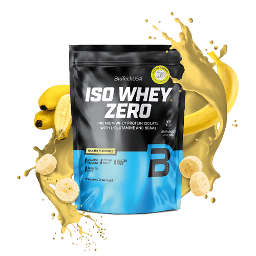 BioTechUSA Iso Whey Zero con ridotto contenuto di lattosio polvere di bevanda a base di isolato di proteine del siero di latte, senza glutine e senza zuccheri, con sapori fantastici. Il suo contenuto proteico aiuta l'aumento della massa muscolare. 