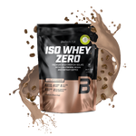 BioTechUSA Iso Whey Zero con ridotto contenuto di lattosio polvere di bevanda a base di isolato di proteine del siero di latte, senza glutine e senza zuccheri, con sapori fantastici. Il suo contenuto proteico aiuta l'aumento della massa muscolare. 