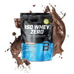 BioTechUSA Iso Whey Zero con ridotto contenuto di lattosio polvere di bevanda a base di isolato di proteine del siero di latte, senza glutine e senza zuccheri, con sapori fantastici. Il suo contenuto proteico aiuta l'aumento della massa muscolare. 