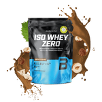 BioTechUSA Iso Whey Zero con ridotto contenuto di lattosio polvere di bevanda a base di isolato di proteine del siero di latte, senza glutine e senza zuccheri, con sapori fantastici. Il suo contenuto proteico aiuta l'aumento della massa muscolare. 