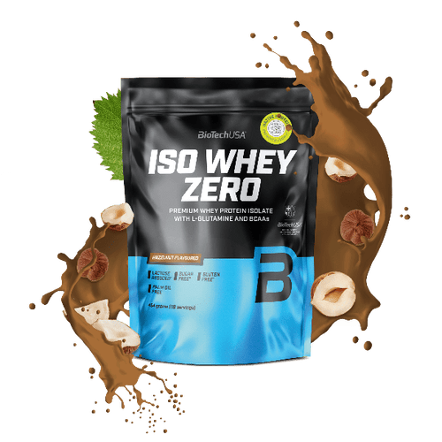 BioTechUSA Iso Whey Zero con ridotto contenuto di lattosio polvere di bevanda a base di isolato di proteine del siero di latte, senza glutine e senza zuccheri, con sapori fantastici. Il suo contenuto proteico aiuta l'aumento della massa muscolare. 