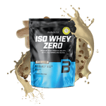 BioTechUSA Iso Whey Zero con ridotto contenuto di lattosio polvere di bevanda a base di isolato di proteine del siero di latte, senza glutine e senza zuccheri, con sapori fantastici. Il suo contenuto proteico aiuta l'aumento della massa muscolare. 