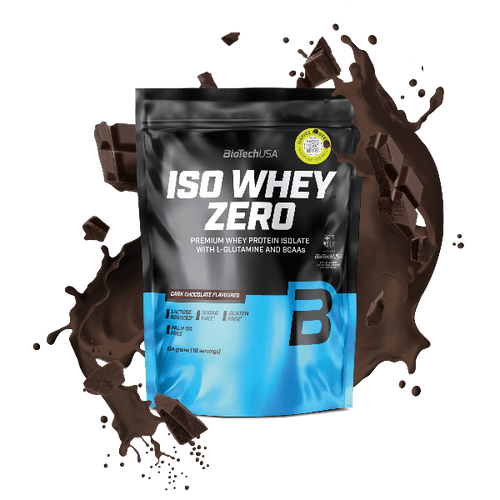 BioTechUSA Iso Whey Zero con ridotto contenuto di lattosio polvere di bevanda a base di isolato di proteine del siero di latte, senza glutine e senza zuccheri, con sapori fantastici. Il suo contenuto proteico aiuta l'aumento della massa muscolare. 
