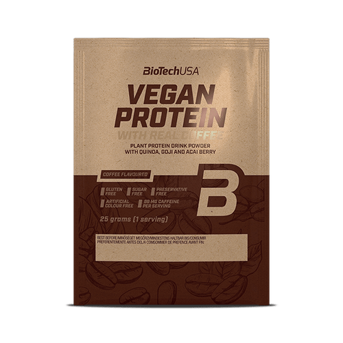 Vegan Protein 25 g - kávé - BioTechUSA